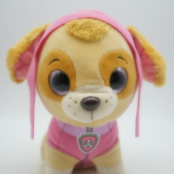 TY PAW PATROL Skye Pink Brown Dog Plush Stuffed Toy 9” Nick Jr Spin Master 2017 - Picture 2 of 8